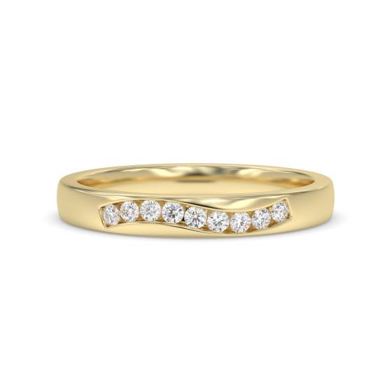 3mm Mens Round Diamond Ring