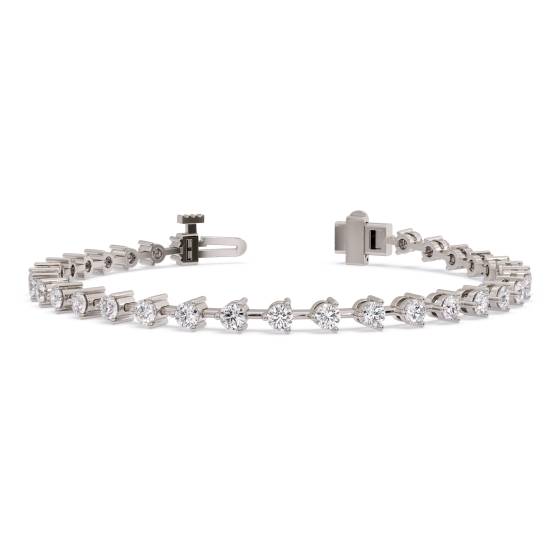 Modern Round Diamond Tennis Bracelet