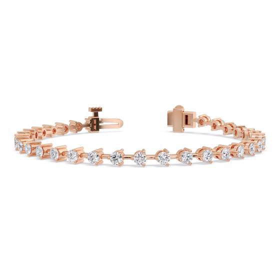 Modern Round Diamond Tennis Bracelet