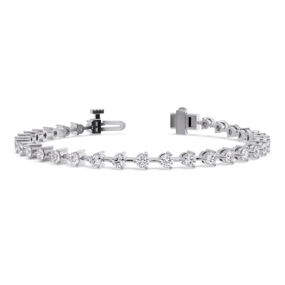 Modern Round Diamond Tennis Bracelet
