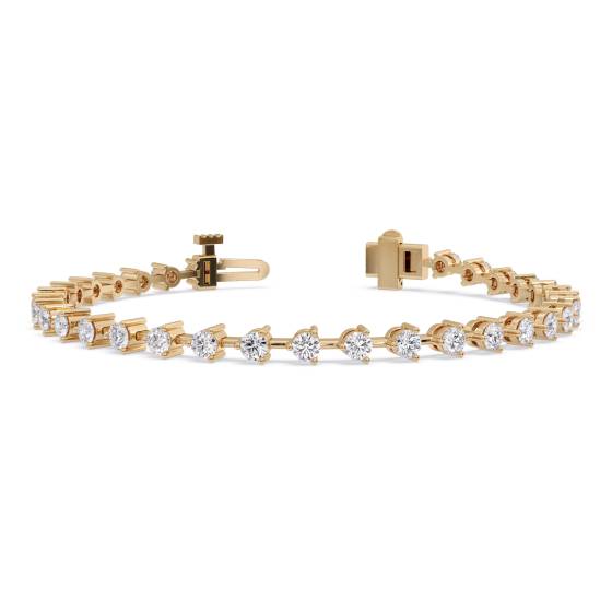 Modern Round Diamond Tennis Bracelet