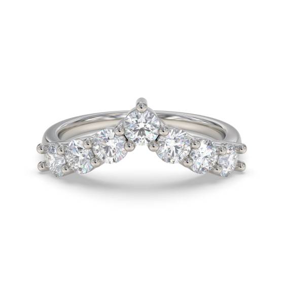 0.80ct VS/F-G Round 7 Stone Diamond Ring