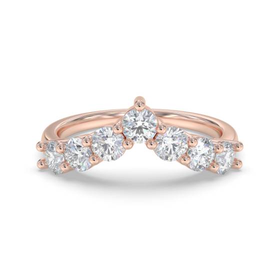 0.80ct VS/F-G Round 7 Stone Diamond Ring