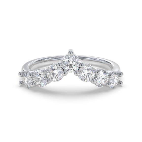 0.80ct VS/F-G Round 7 Stone Diamond Ring