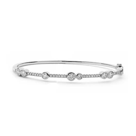 Elegant Round Diamond Set Bangle