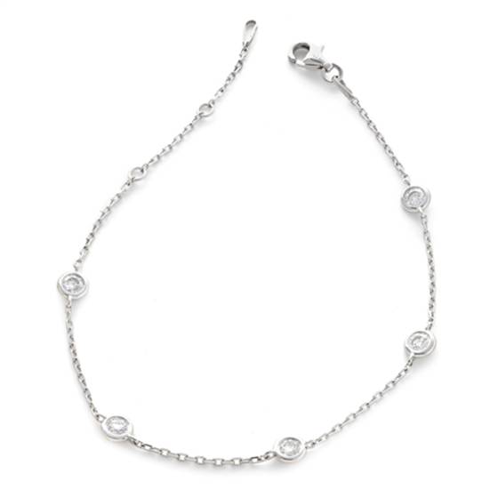0.75ct Classic Round Diamond Chain Bracelet