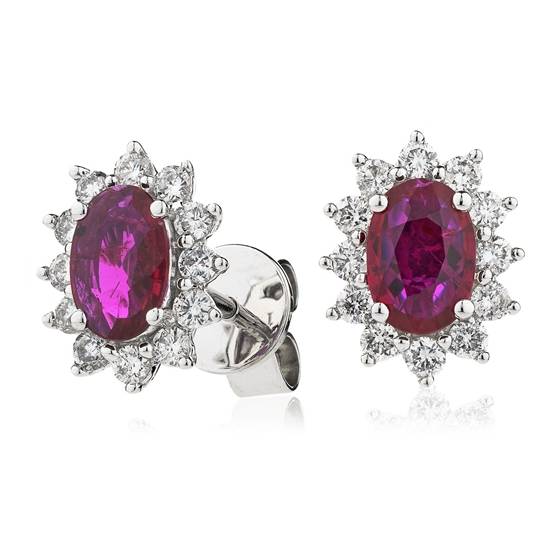Ruby and Diamond Earrings