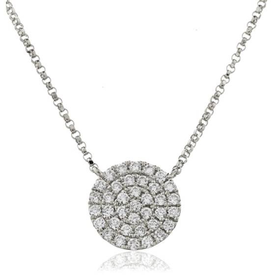 Round Diamond Cluster Designer Necklace