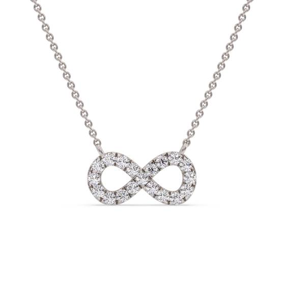Infinity Round Diamond Designer Necklace