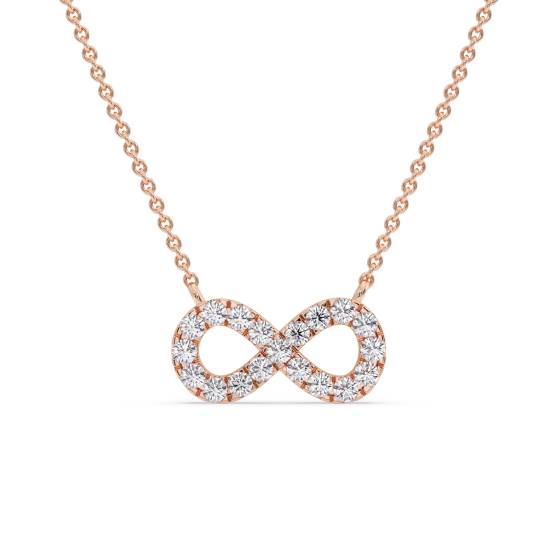 Infinity Round Diamond Designer Necklace