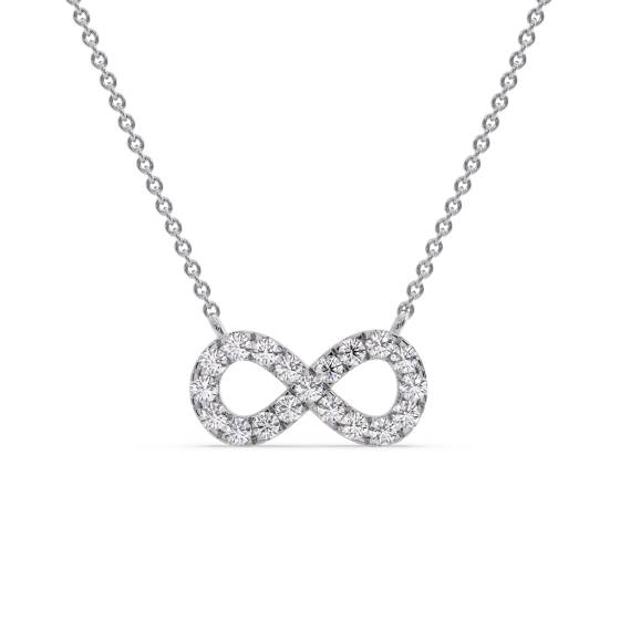 Infinity Round Diamond Designer Necklace