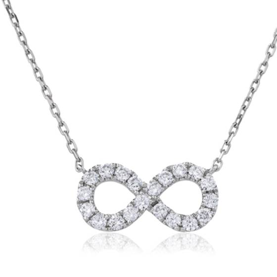 Infinity Round Diamond Designer Necklace