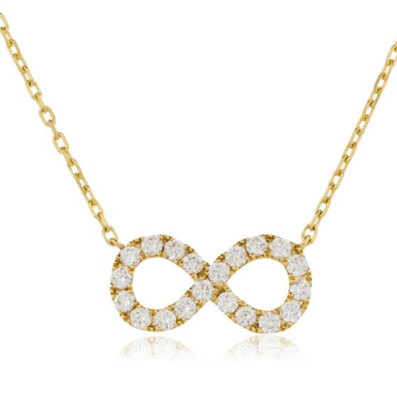 Infinity Round Diamond Designer Necklace