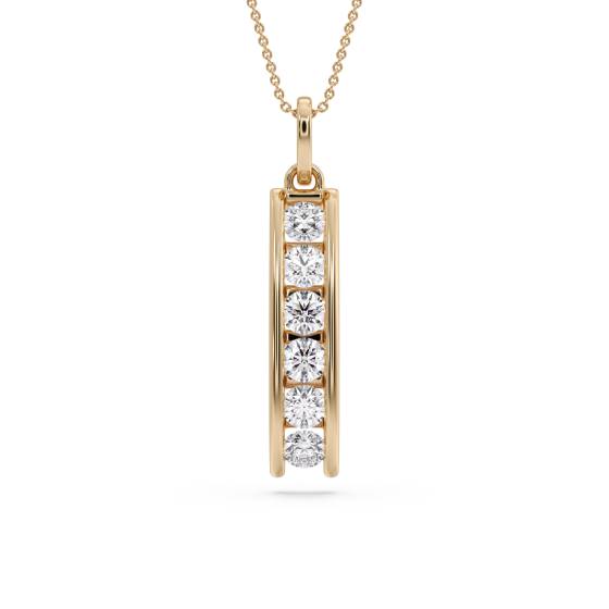 Classic Round Diamond Journey Pendant