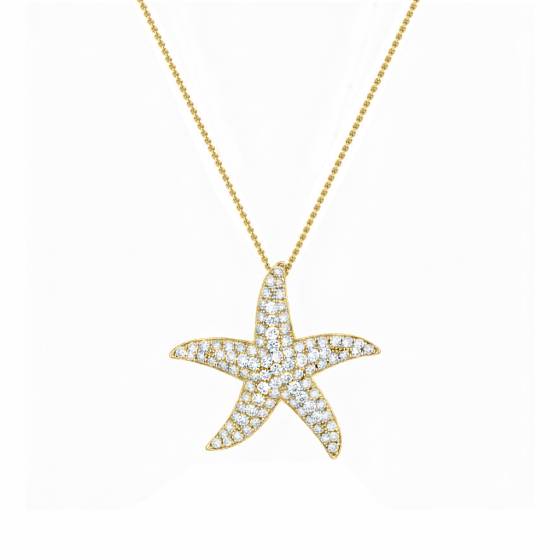 Round Diamond Star Pendant