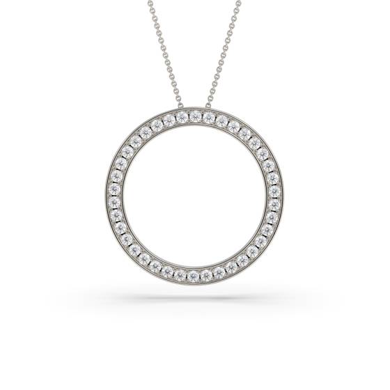 0.50ct Pave Set Round Diamond Designer Pendant