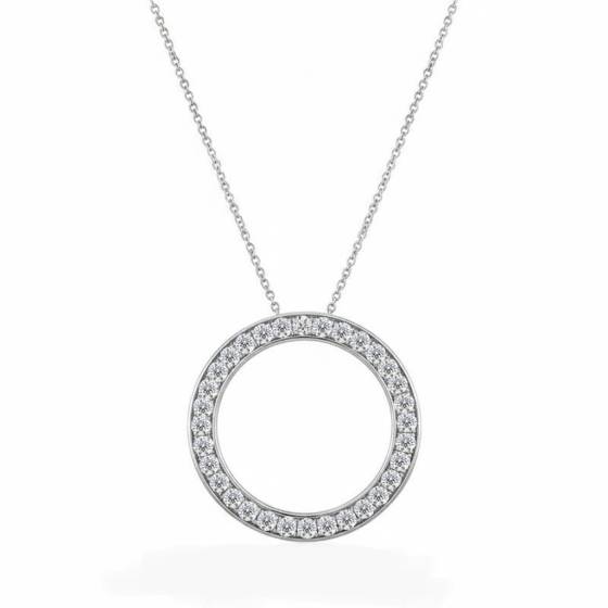 0.50ct Pave Set Round Diamond Designer Pendant