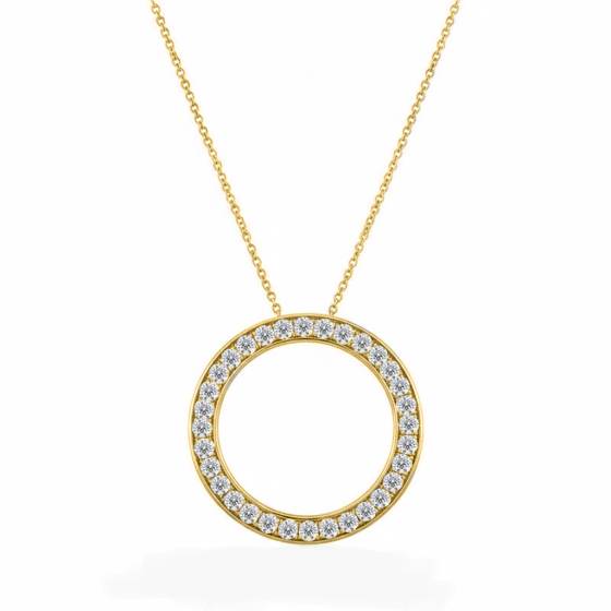 0.50ct Pave Set Round Diamond Designer Pendant