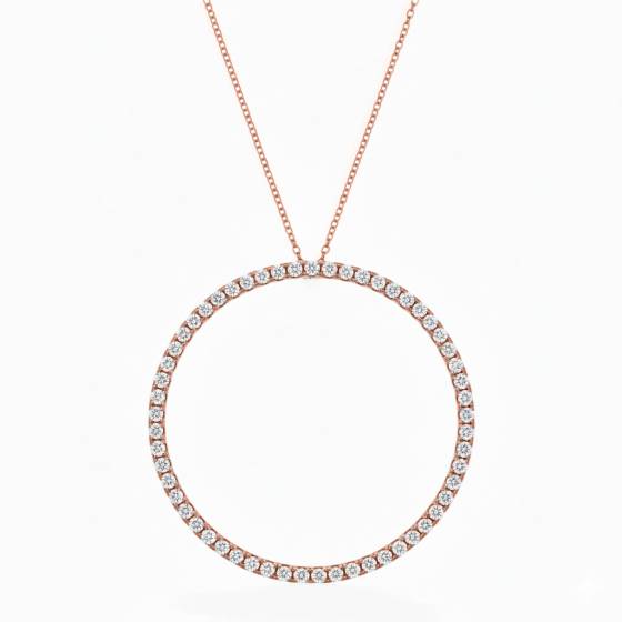 0.75ct Pave Set Round Diamond Designer Pendant