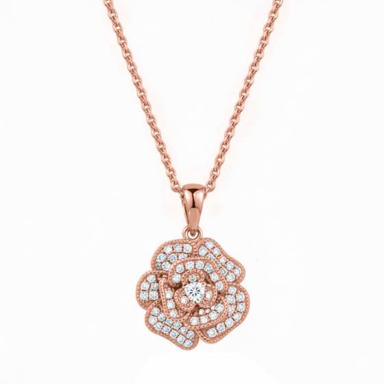 0.25ct Cluster Round Diamond Designer Pendant