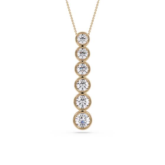 Classic Round Diamond Journey Pendant