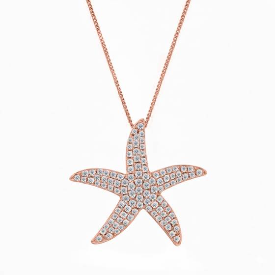 0.70ct Pave Set Round Diamond Designer Pendant