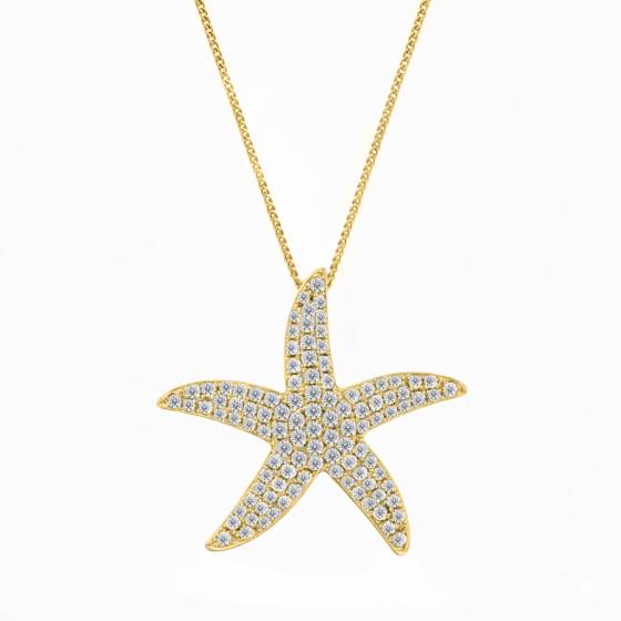 0.70ct Pave Set Round Diamond Designer Pendant