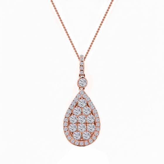 1.00ct Cluster Round Diamond Designer Pendant