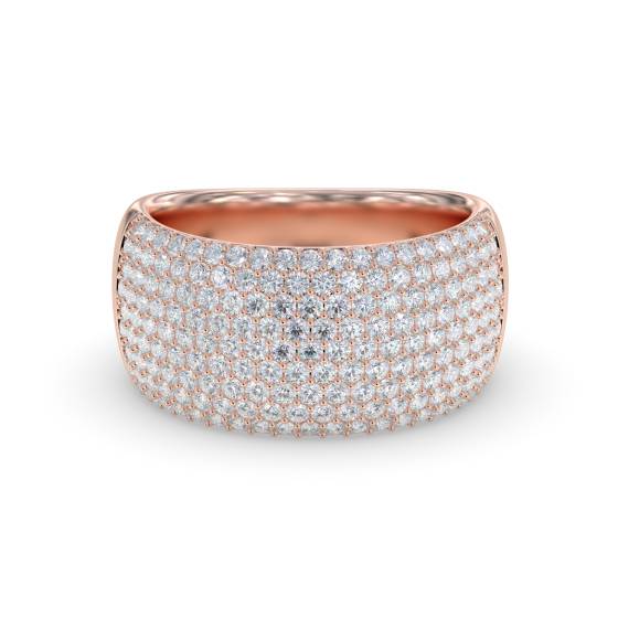 2.40ct Elegant Round Diamond Multi Row Dress Ring