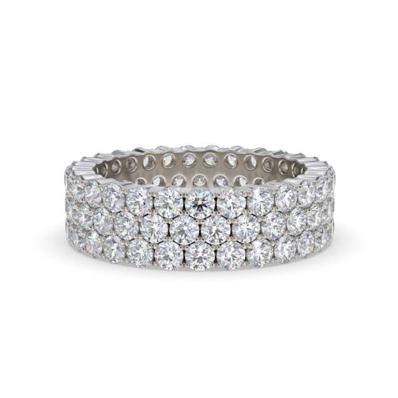 3.00ct Elegant Round Diamond Multi Row Dress Ring