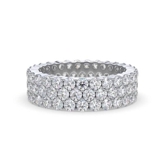 3.00ct Elegant Round Diamond Multi Row Dress Ring
