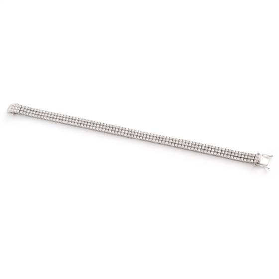 6.50ct Classic Triple Row Diamond Tennis Bracelet