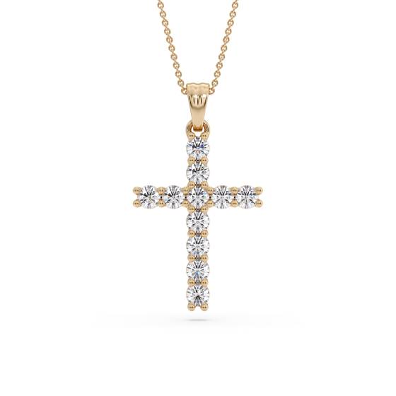 0.50ct Classic Round Diamond Cross Pendant