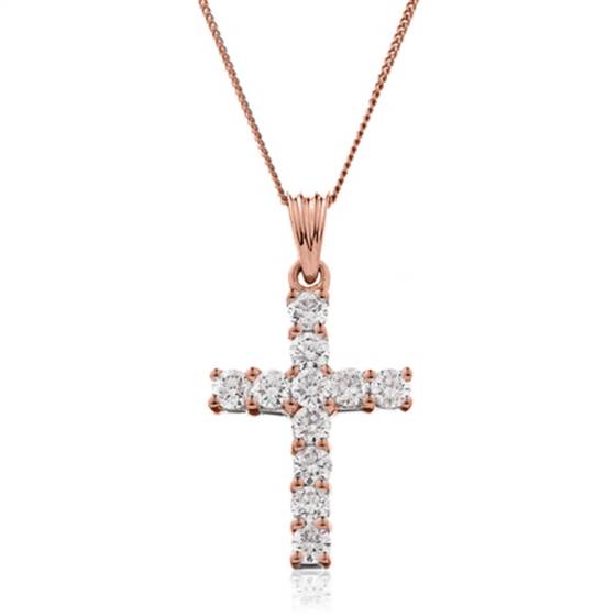 0.25ct Classic Round Diamond Cross Pendant