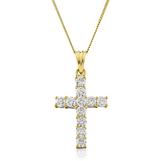 0.25ct Classic Round Diamond Cross Pendant