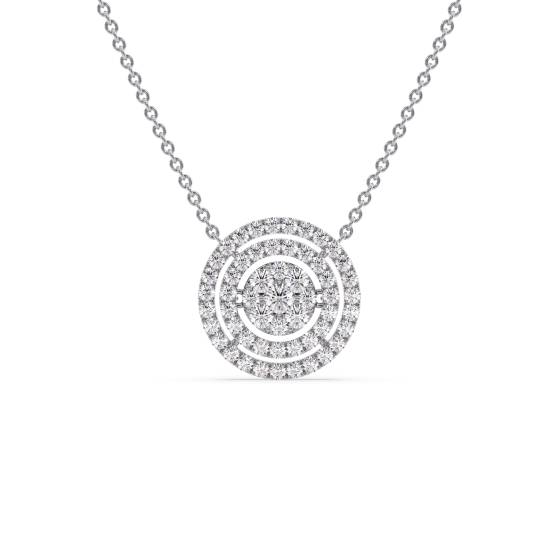 Movable Round Diamond Designer Necklace