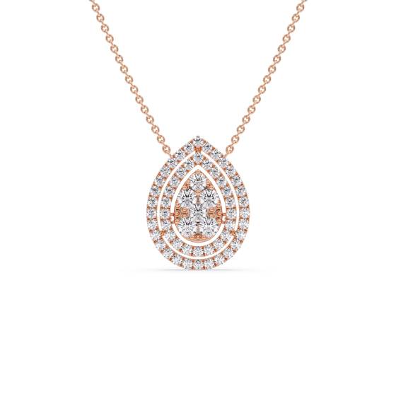 Movable Round Diamond Designer Necklace