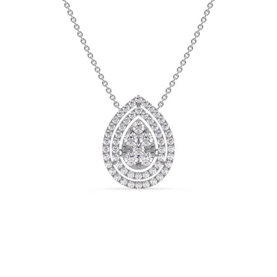 Movable Round Diamond Designer Necklace