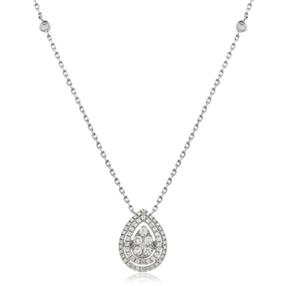 Movable Round Diamond Designer Necklace