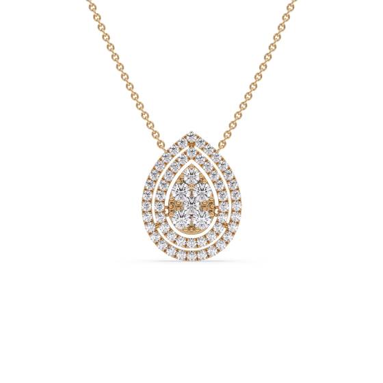 Movable Round Diamond Designer Necklace