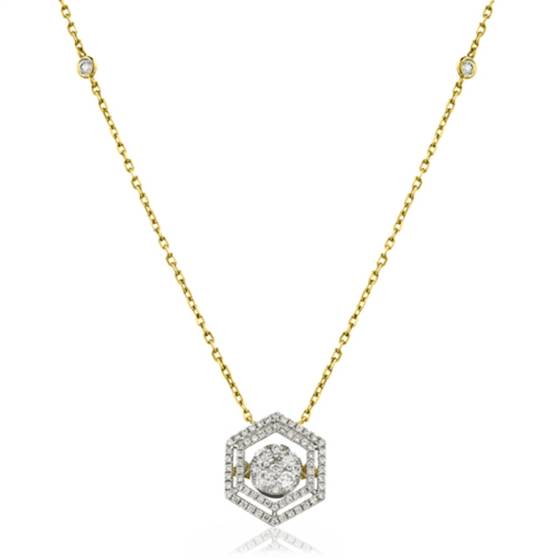 Movable Round Diamond Designer Necklace