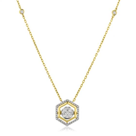 Movable Round Diamond Designer Necklace