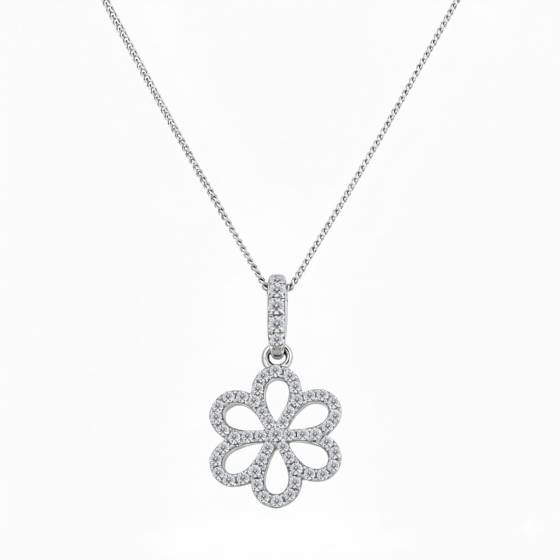0.20ct Cluster Round Diamond Designer Pendant