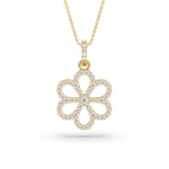 0.20ct Cluster Round Diamond Designer Pendant