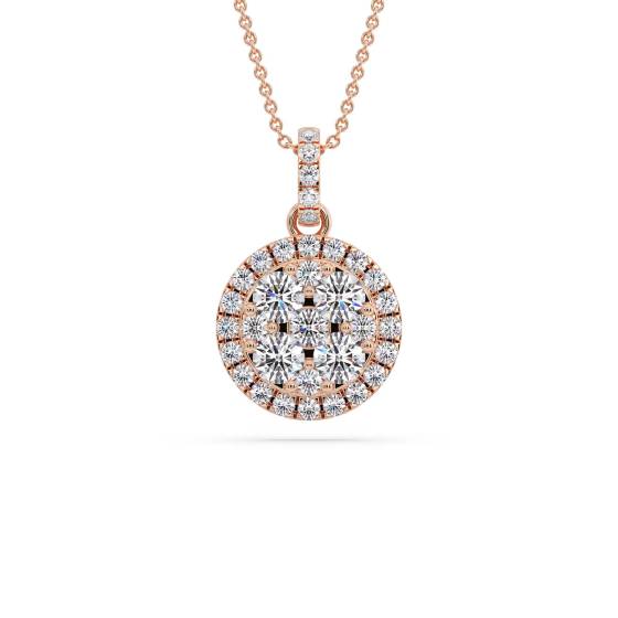 0.50ct Cluster Round Diamond Designer Pendant