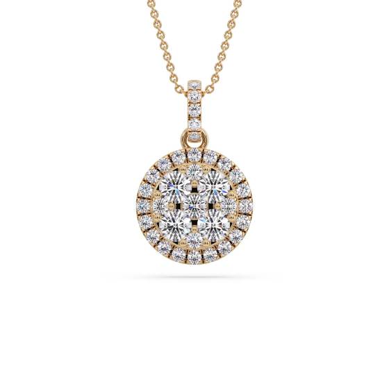 0.50ct Cluster Round Diamond Designer Pendant