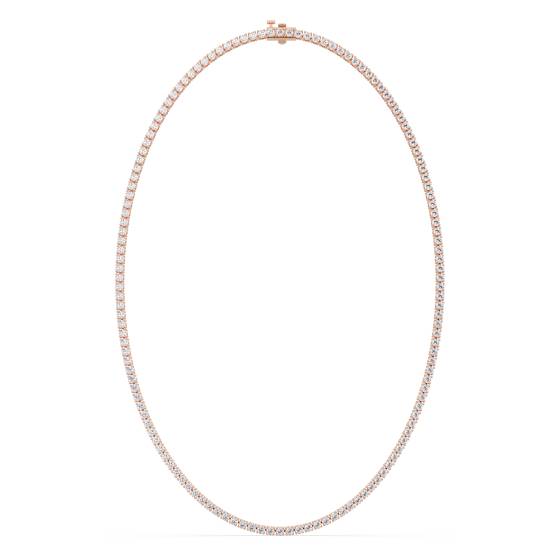 Elegant Round Diamond Tennis Necklace