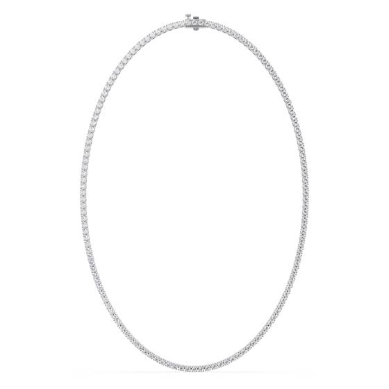Elegant Round Diamond Tennis Necklace