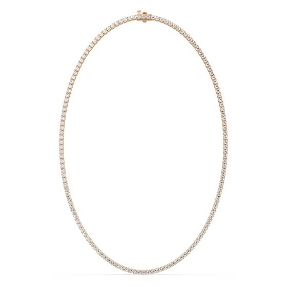 Elegant Round Diamond Tennis Necklace