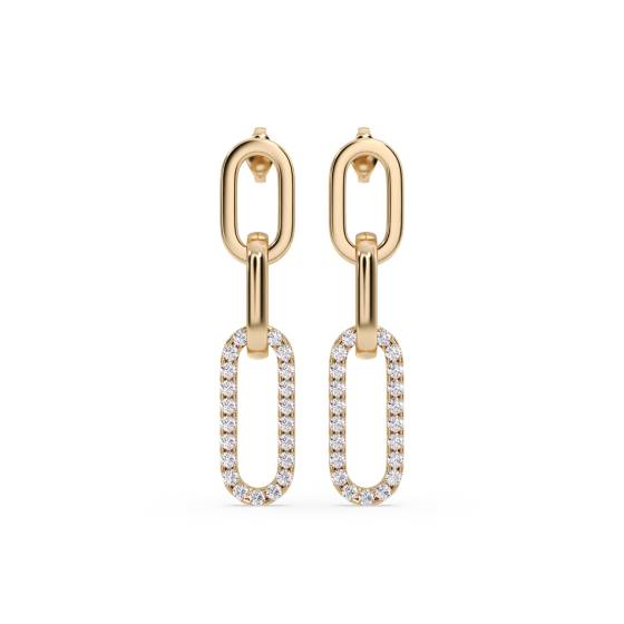 0.70ct Round Diamond Paper Clip Earrings